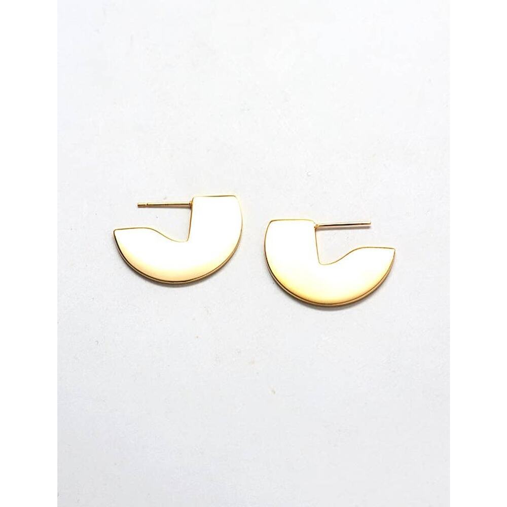 Geometric Mini Semi Circle Stud Earrings - Jewelry